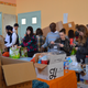 Sorting through the aid.